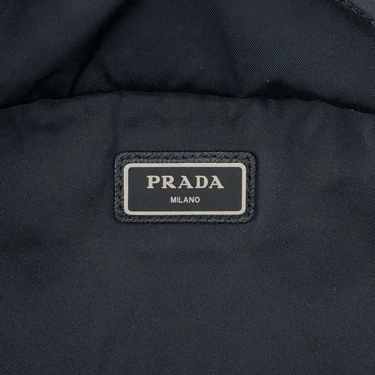 PRADA Tessuto Triangle Logo Sling bag Black Vintage 5xz3sa