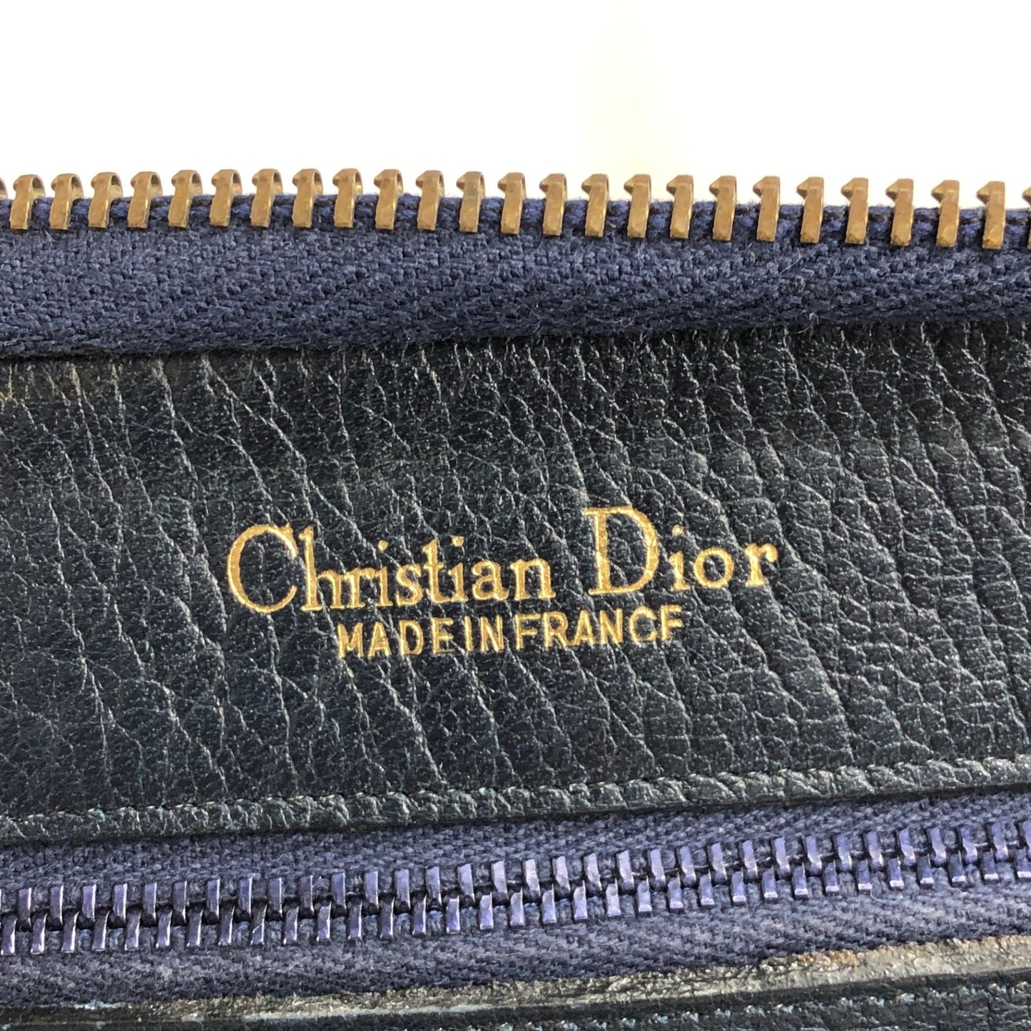 Christian Dior Trotter Handbag Navy Vintage dgm6hz