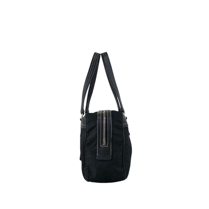 PRADA Logo Boston bag Totebag Black Vintage b57rj5