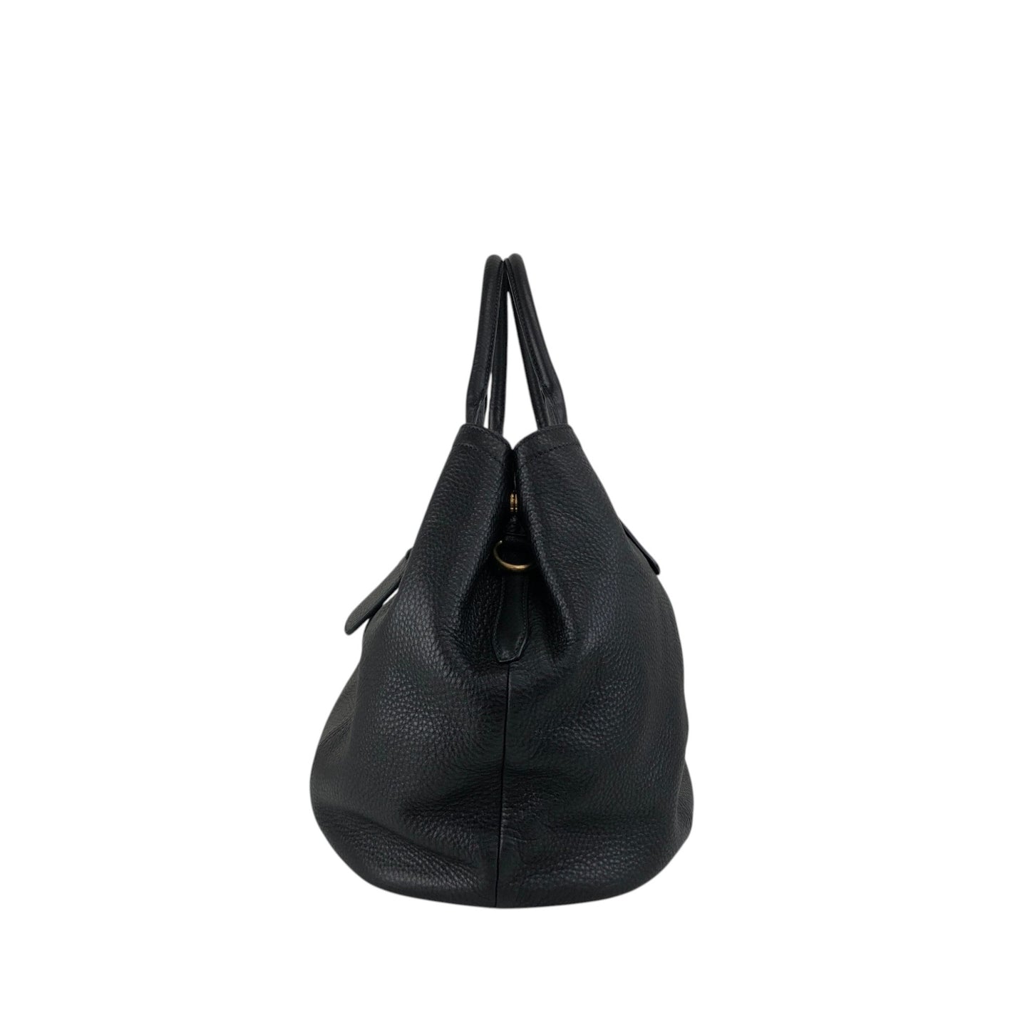PRADA Logo Two-way Handbag Shoulder bag Black Vintage 5umuja