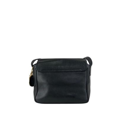 Christian Dior Logo Charm Shoulder bag Black Vintage rrr3nm