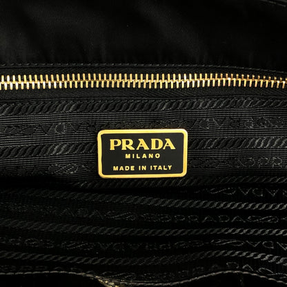PRADA Tessuto Logo Handbag Black Vintage cmchvi