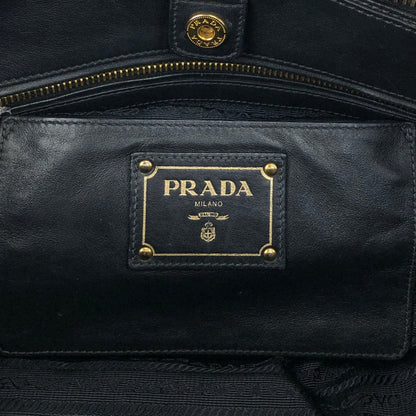 PRADA Logo Two-way Boston bag Shoulder bag Black Vintage k82hca