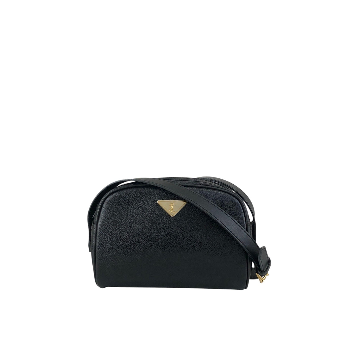 Yves Saint Laurent YSL Logo Shoulder bag Black Vintage fbers6