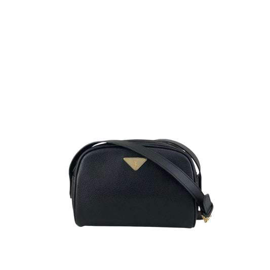 Yves Saint Laurent YSL Logo Shoulder bag Black Vintage fbers6