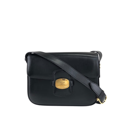 CELINE Triomphe Shoulder bag Black Vintage n24pjw
