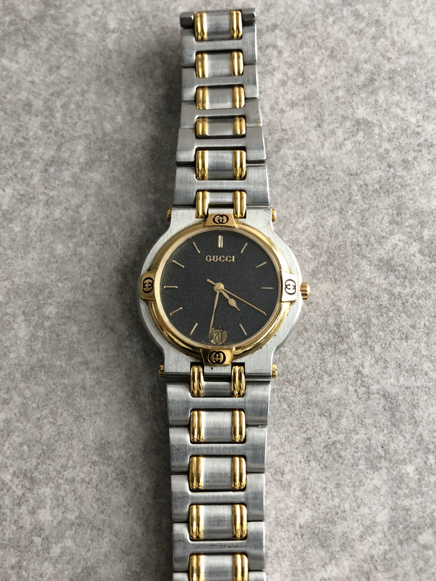 GUCCI Quartz Watch Silver 9000M Vintage z7pii8