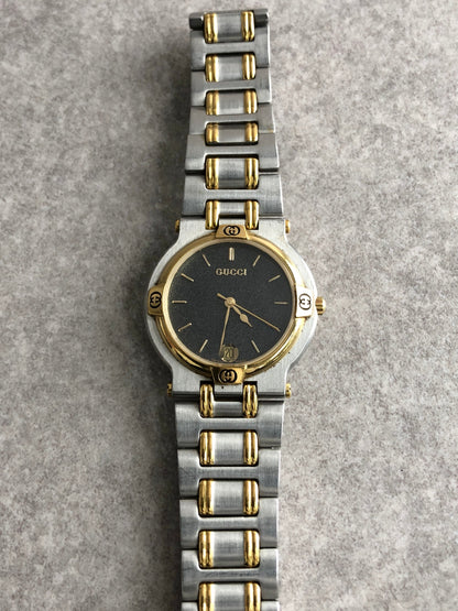 GUCCI Quartz Watch Silver 9000M Vintage z7pii8