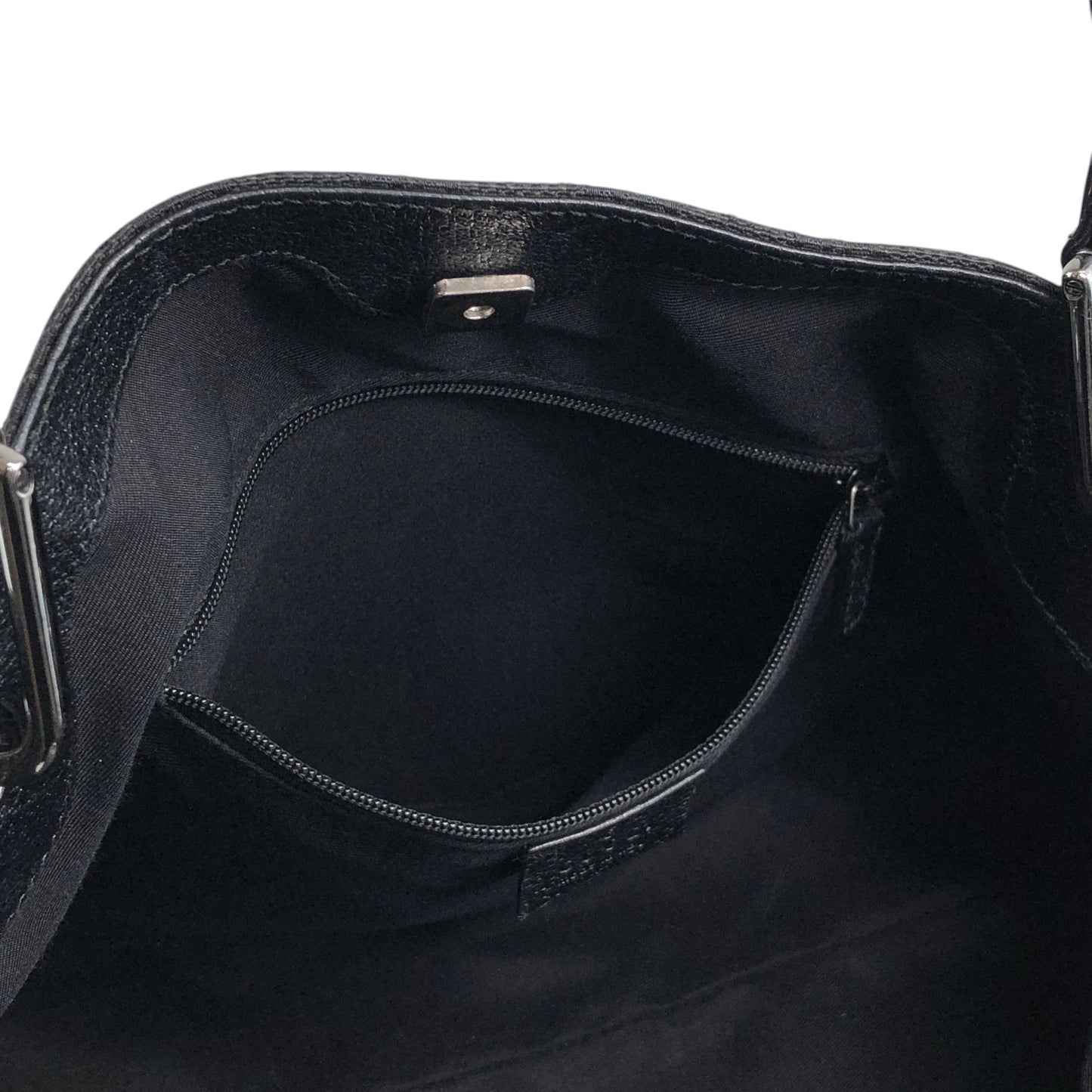 GUCCI Logo Shoulder bag Handbag Black Vintage nwnyi4