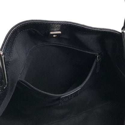 GUCCI Logo Shoulder bag Handbag Black Vintage nwnyi4