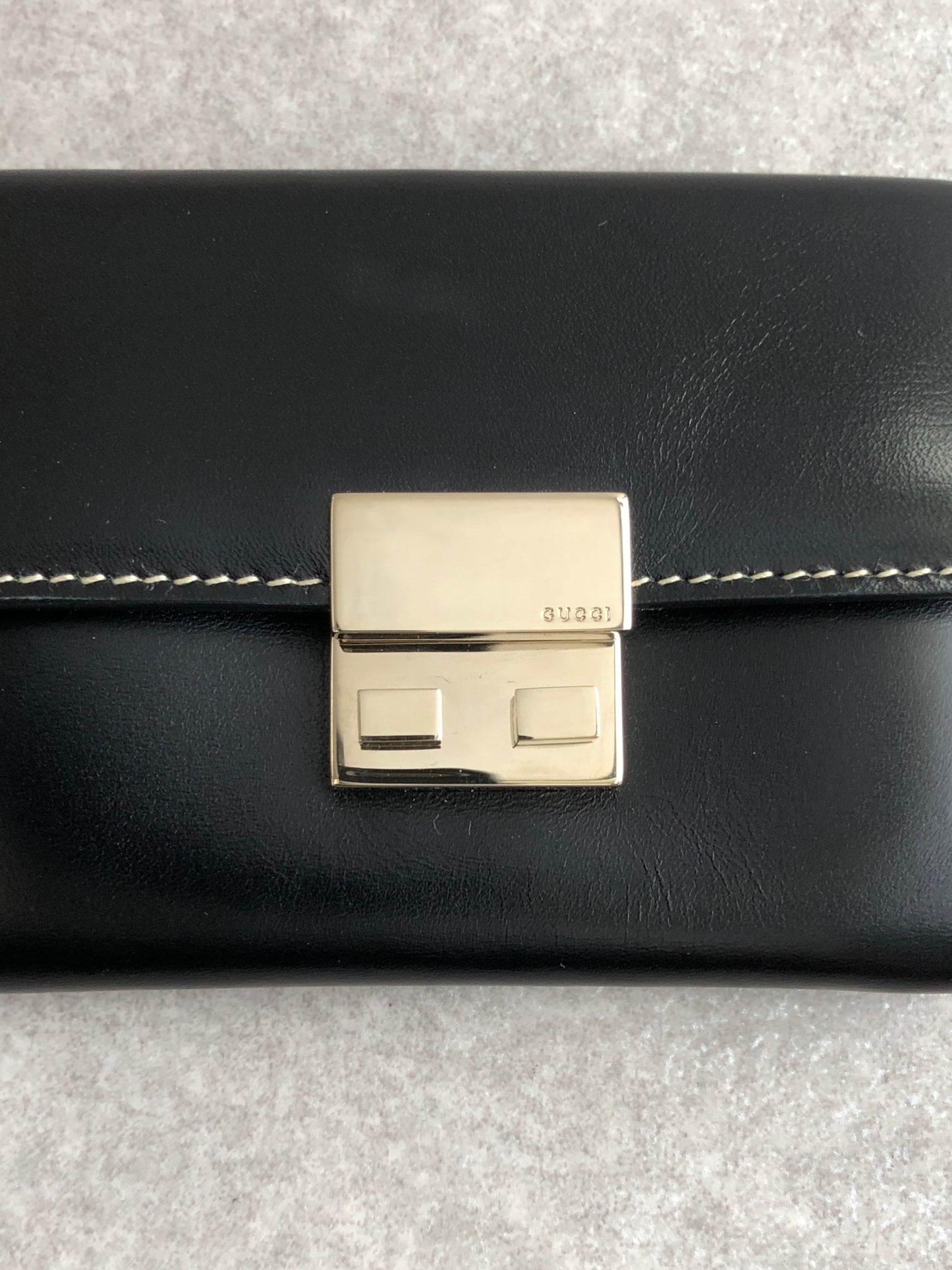 GUCCI Coin Purse Black Vintage fhgssf