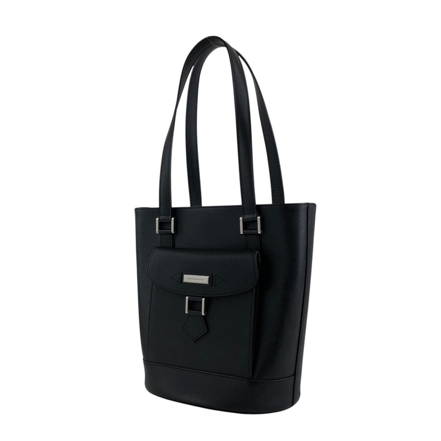 BURBERRY Logo Totebag Black Vintage ykuyii