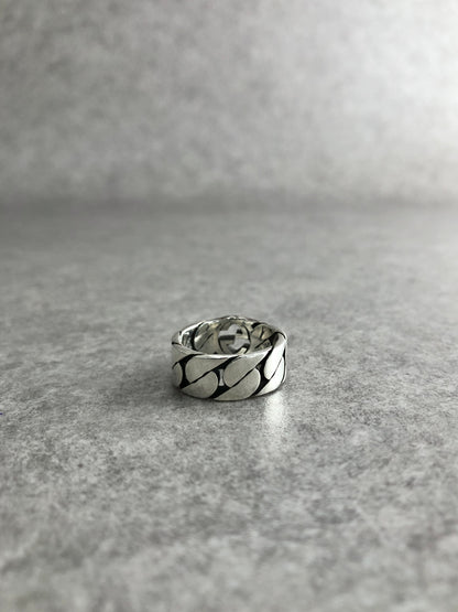 GUCCI Interlocking SILVER925 Ring Silver Vintage k4kgbj