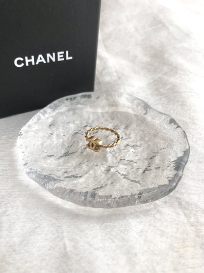 CHANEL Coco Mark Ring Gold Vintage wtywtn