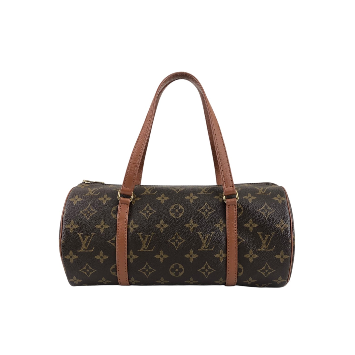 LOUIS VUITTON Monogram Handbag Brown Vintage suazrs