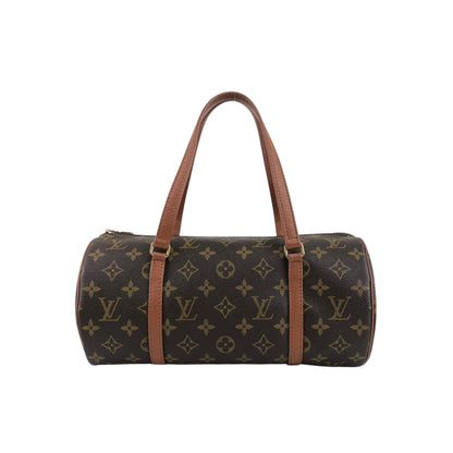 LOUIS VUITTON Monogram Handbag Brown Vintage suazrs