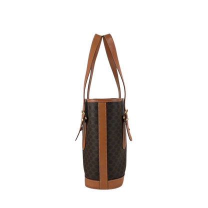 CELINE Macadam Blason Handbag Totebag Brown Vintage 8jw5jg