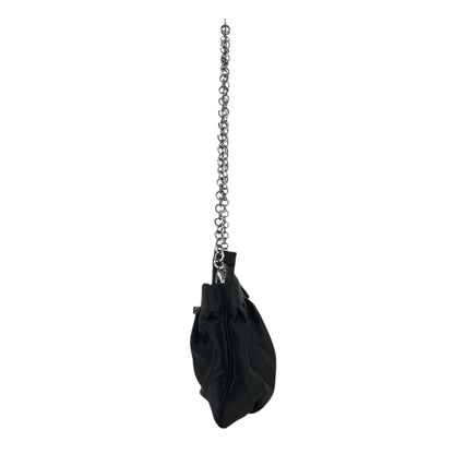 Salvatore Ferragamo Gancini Rhinestone Chain Shoulder bag Black Vintage nibfdw