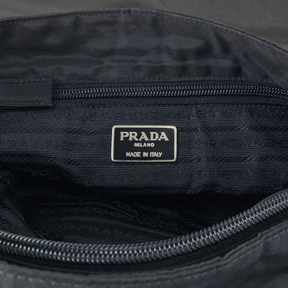 PRADA Triangle Logo Shoulder bag Black Vintage g37esw