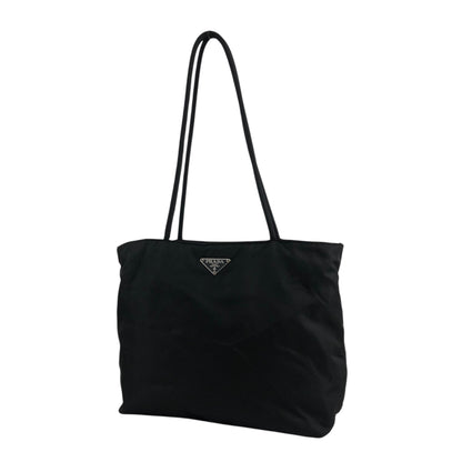 PRADA Tessuto Triangle Logo Totebag Black Vintage jztkxu