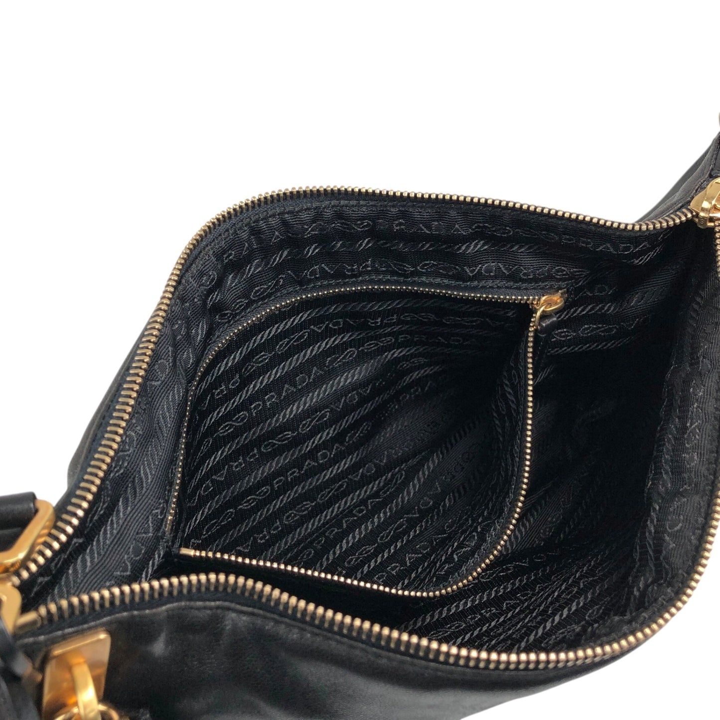 PRADA Shoulder bag Black Vintage chvuhk