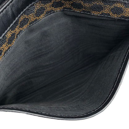 CELINE Macadam Clutch bag Black Vintage 82eut6