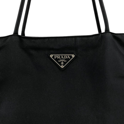 PRADA Tessuto Triangle Logo Totebag Black Vintage rsxruc