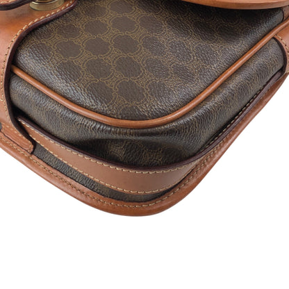 CELINE Macadam Front Buckle Shoulder bag Brown Vintage 5zhw5w