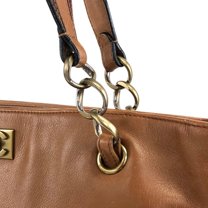 CHANEL Coco Mark Totebag Brown Vintage xu5xvk