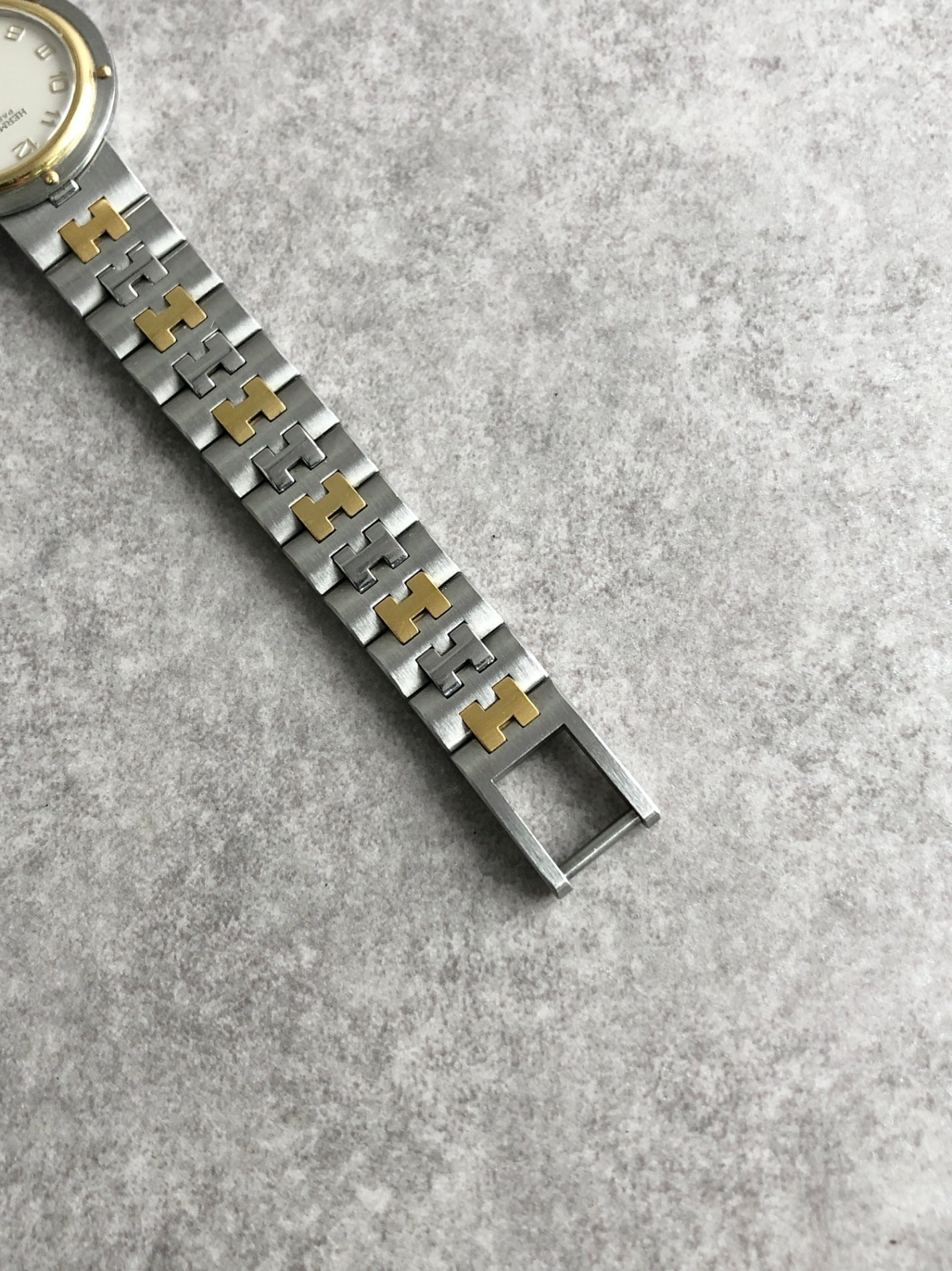 HERMES Quartz Watch Silver Vintage yrrfh4