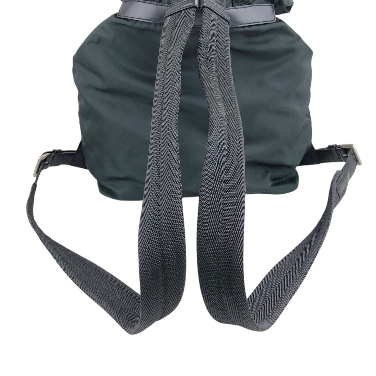 PRADA Tessuto Triangle Logo Bucket bag Green Vintage nxdhfi