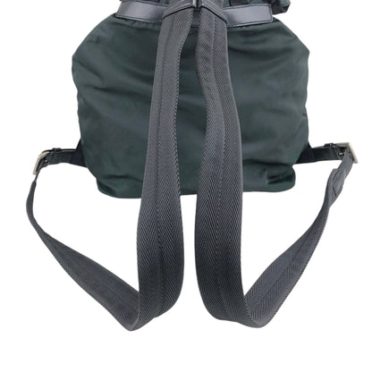 PRADA Tessuto Triangle Logo Bucket bag Green Vintage nxdhfi