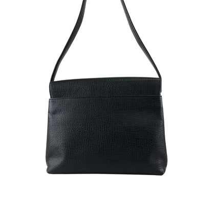 LOEWE Logo Embossed Shoulder bag Black Vintage htcz22