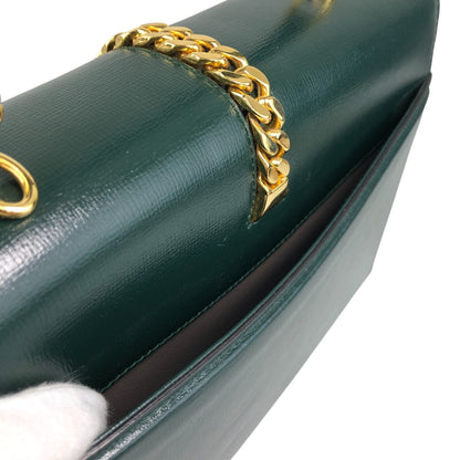 GUCCI Belt Motif Handbag Green Vintage 2vw4nm
