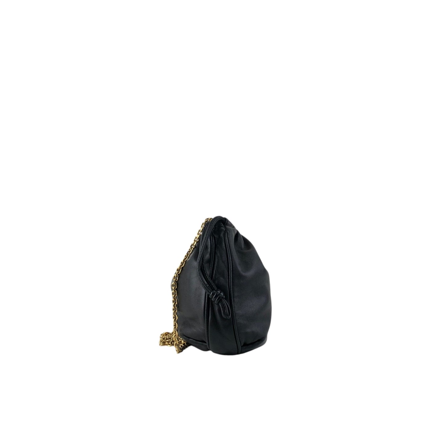 LOEWE Anagram Chain Shoulder bag Black Vintage nver62