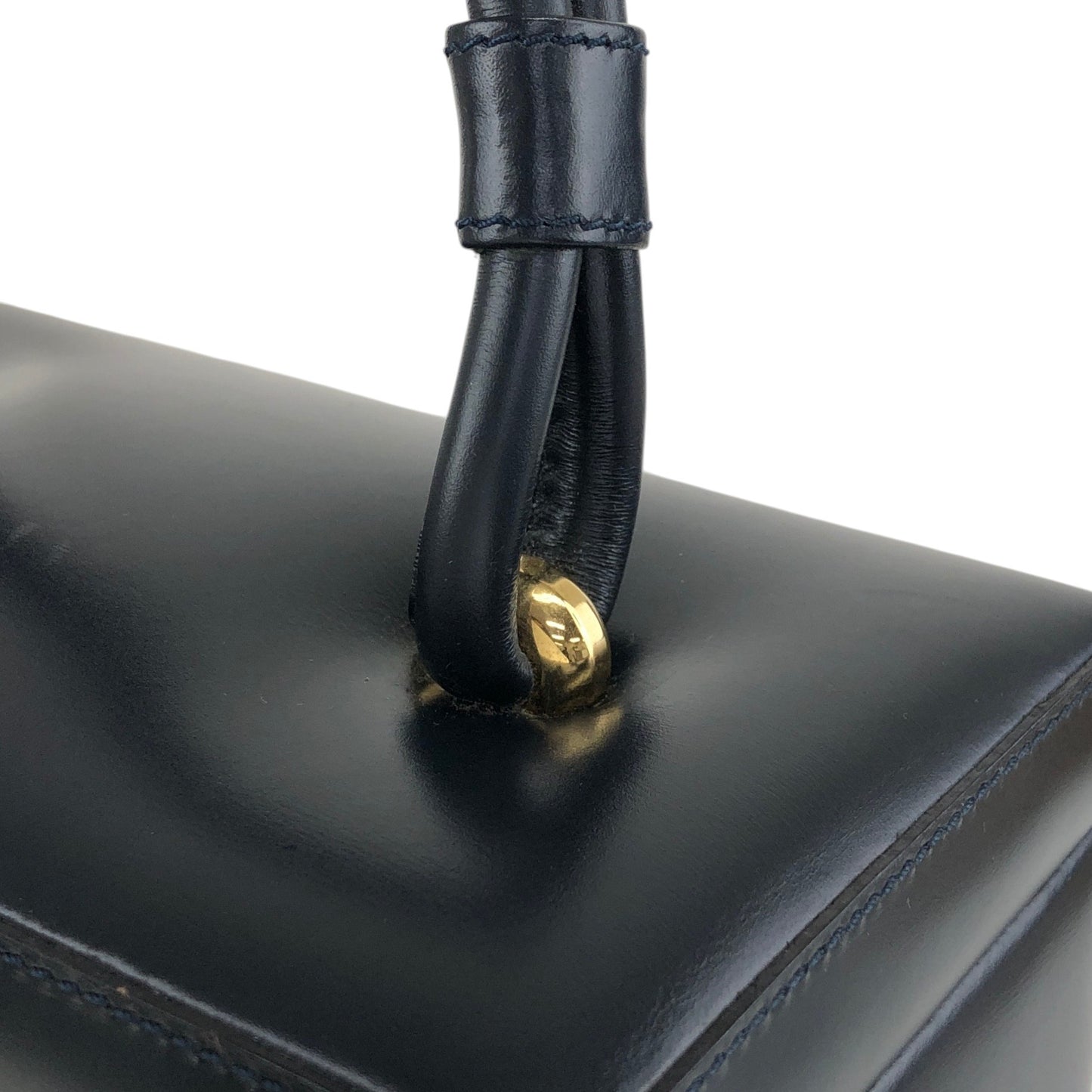 LOEWE Anagram Handbag Vanity bag Navy Vintage kwwgaf