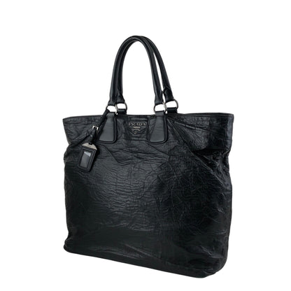 PRADA Logo Two-way Handbag Shoulder bag Black Vintage ctcsm5