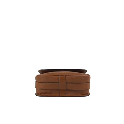 CELINE Circle Logo Shoulder bag Brown Vintage p88a4y