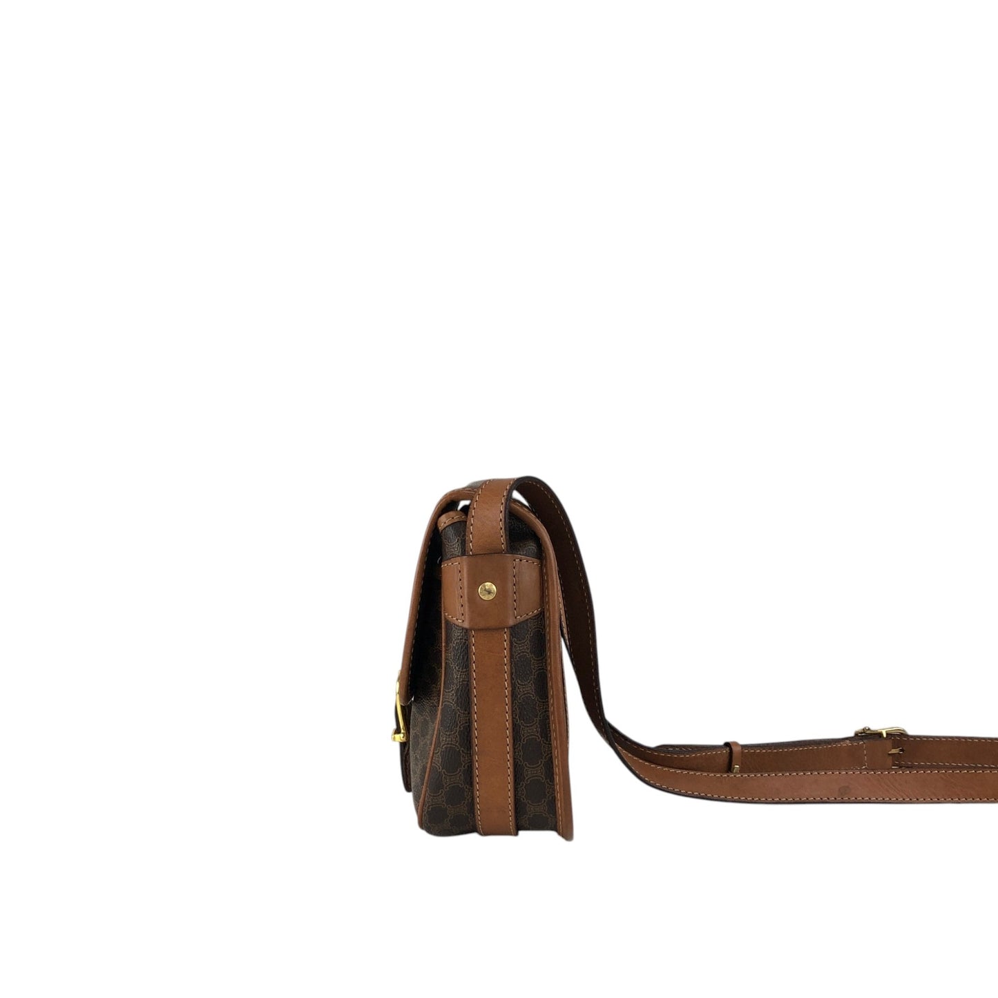 CELINE Macadam Blason Shoulder bag Brown Vintage uuvwb7