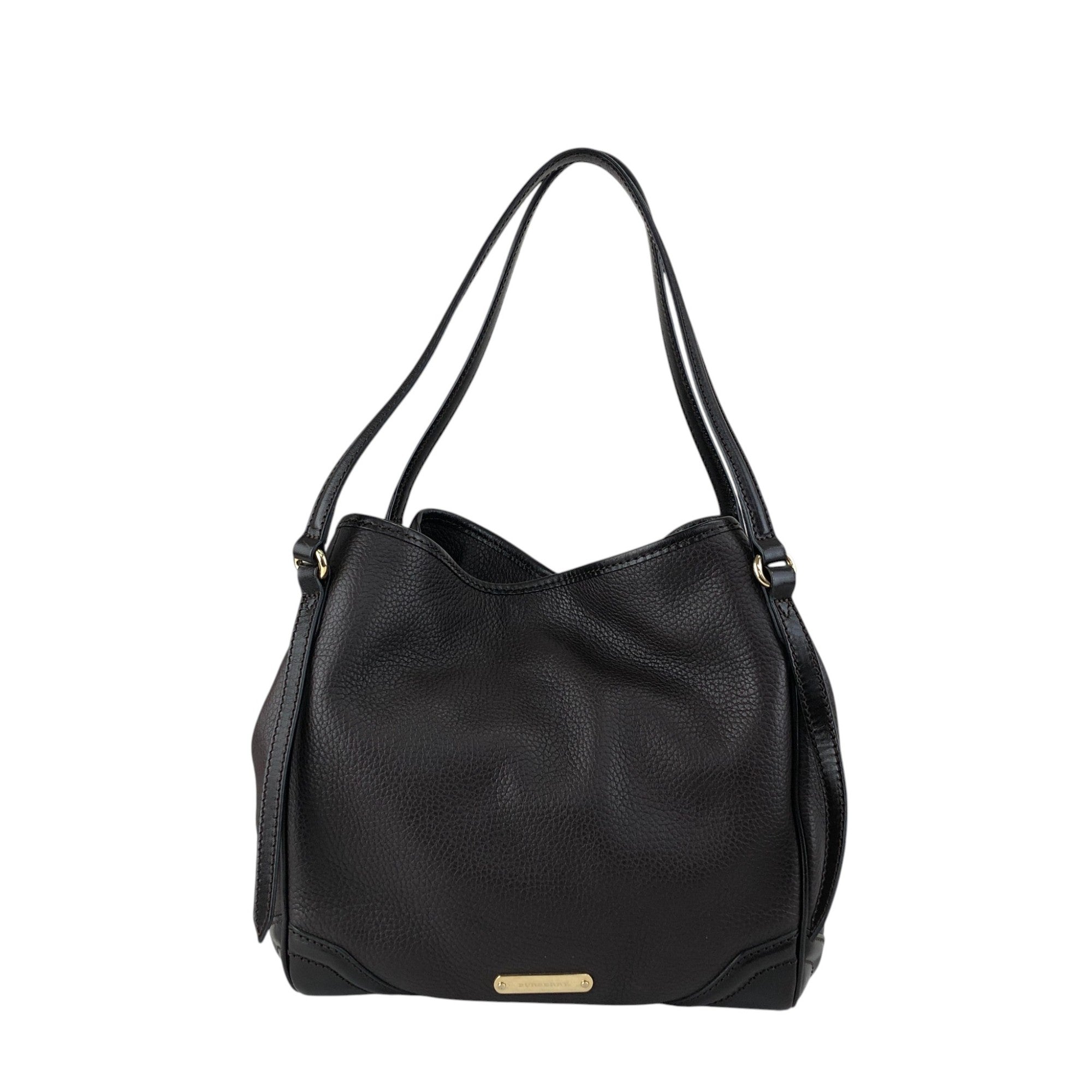 BURBERRY Logo Shoulder bag Hobobag Dark Brown Vintage czmhjj