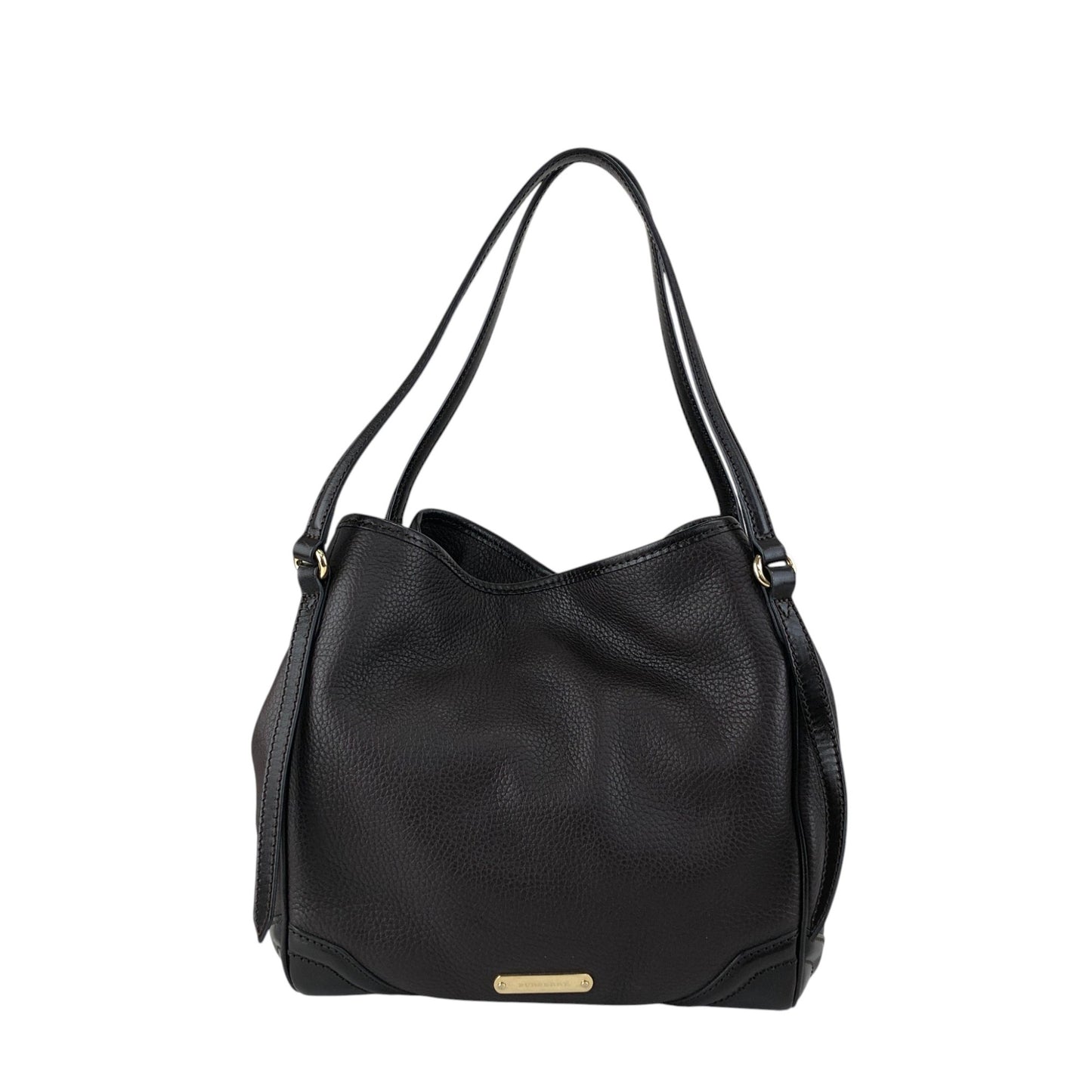 BURBERRY Logo Shoulder bag Hobobag Dark Brown Vintage czmhjj