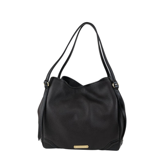 BURBERRY Logo Shoulder bag Hobobag Dark Brown Vintage czmhjj