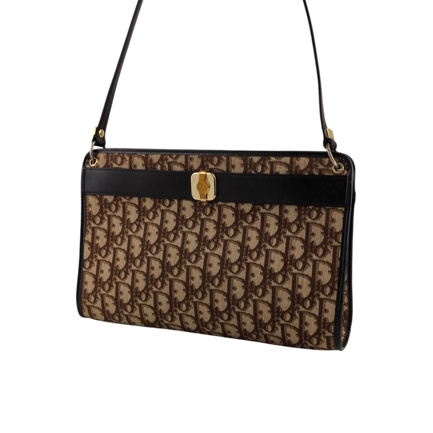 Christian Dior Trotter Shoulder bag Brown Vintage whe6e8
