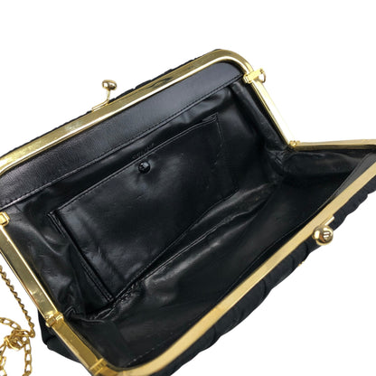 CELINE Blason Chain Shoulder bag Black Vintage yx4igc