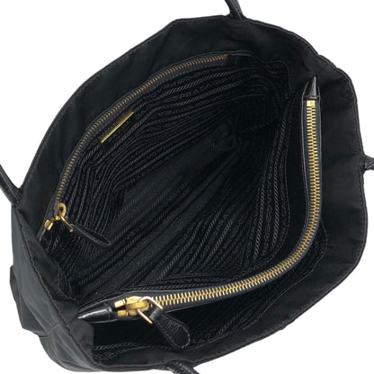 PRADA Tessuto Triangle Logo Totebag Black Vintage 2w8wct