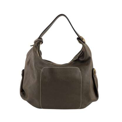 LOEWE Logo Embossed Shoulder bag Brown Vintage fsvn5t
