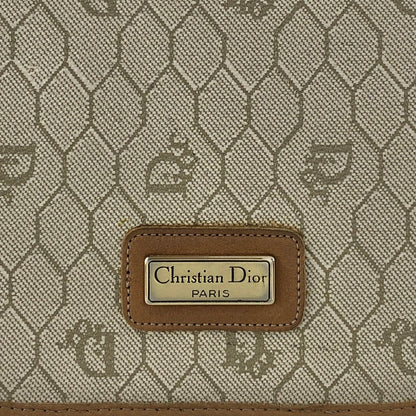 Christian Dior Honeycomb Pattern Logo Small Shoulder bag Beige Vintage wemn3x