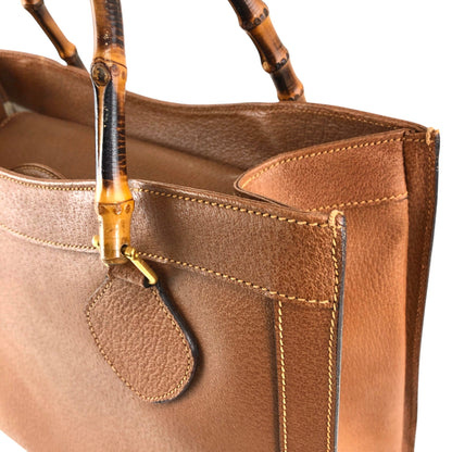 GUCCI Bamboo Handbag Brown Vintage  mxx3h2