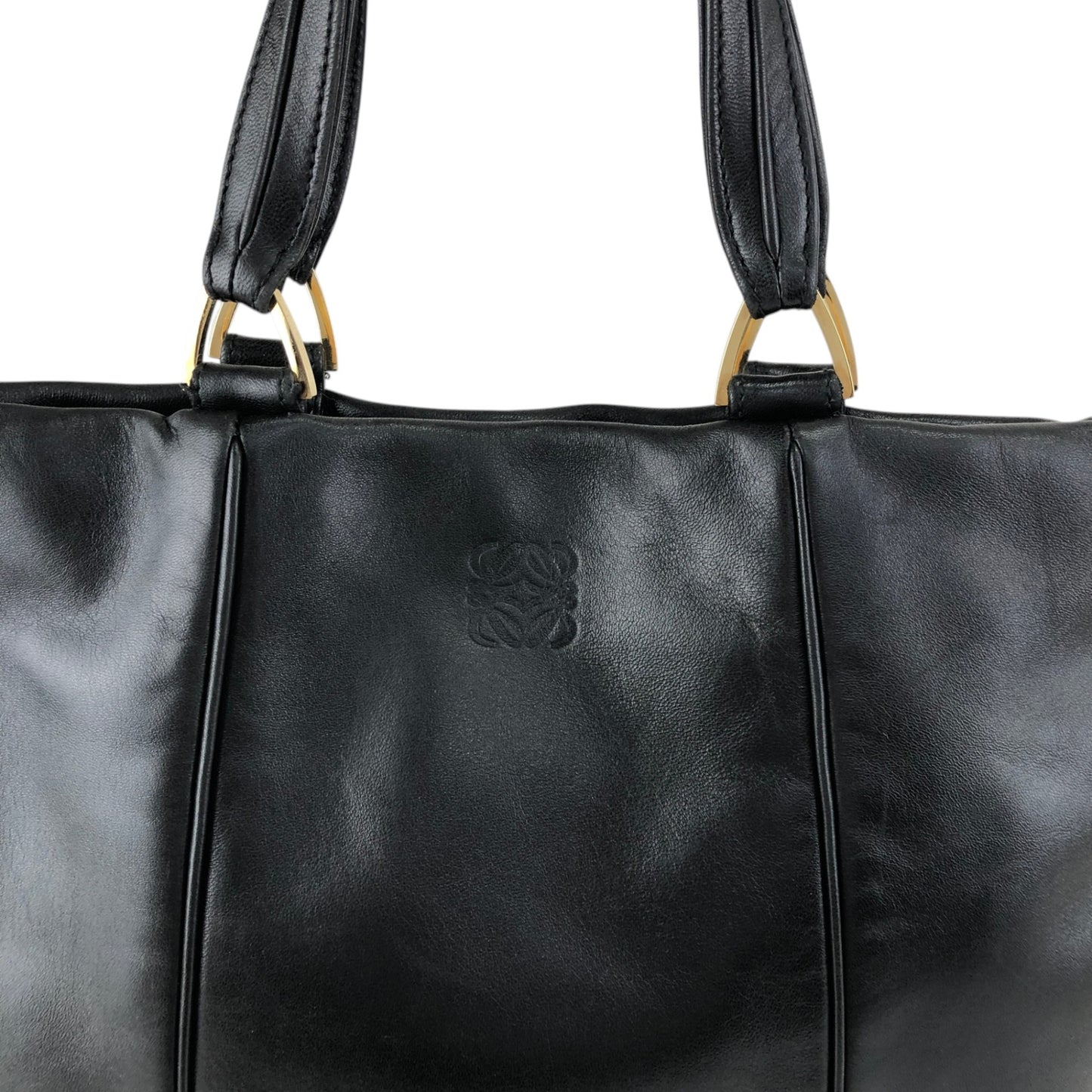 LOEWE Anagram Handbag Totebag Black Vintage wh5jjz