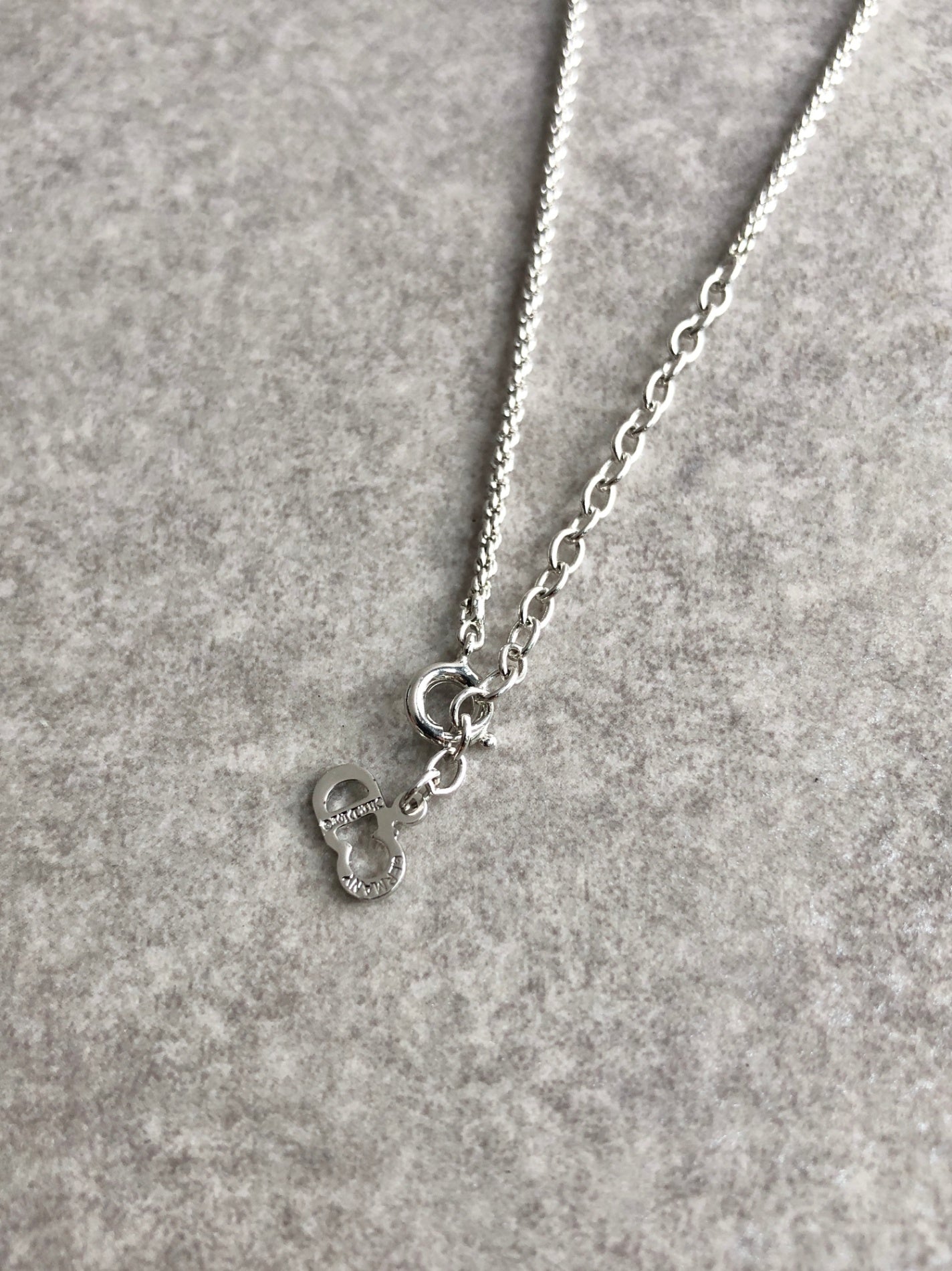 Christian Dior CD Logo Necklace Silver Vintage i6sati
